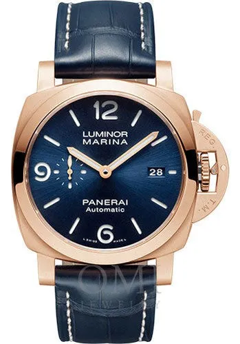 PANERAI LUMINOR MARINA GOLDTECH SOLE BLU GOLD COPPER 44MM BLUE DIAL PAM01112.