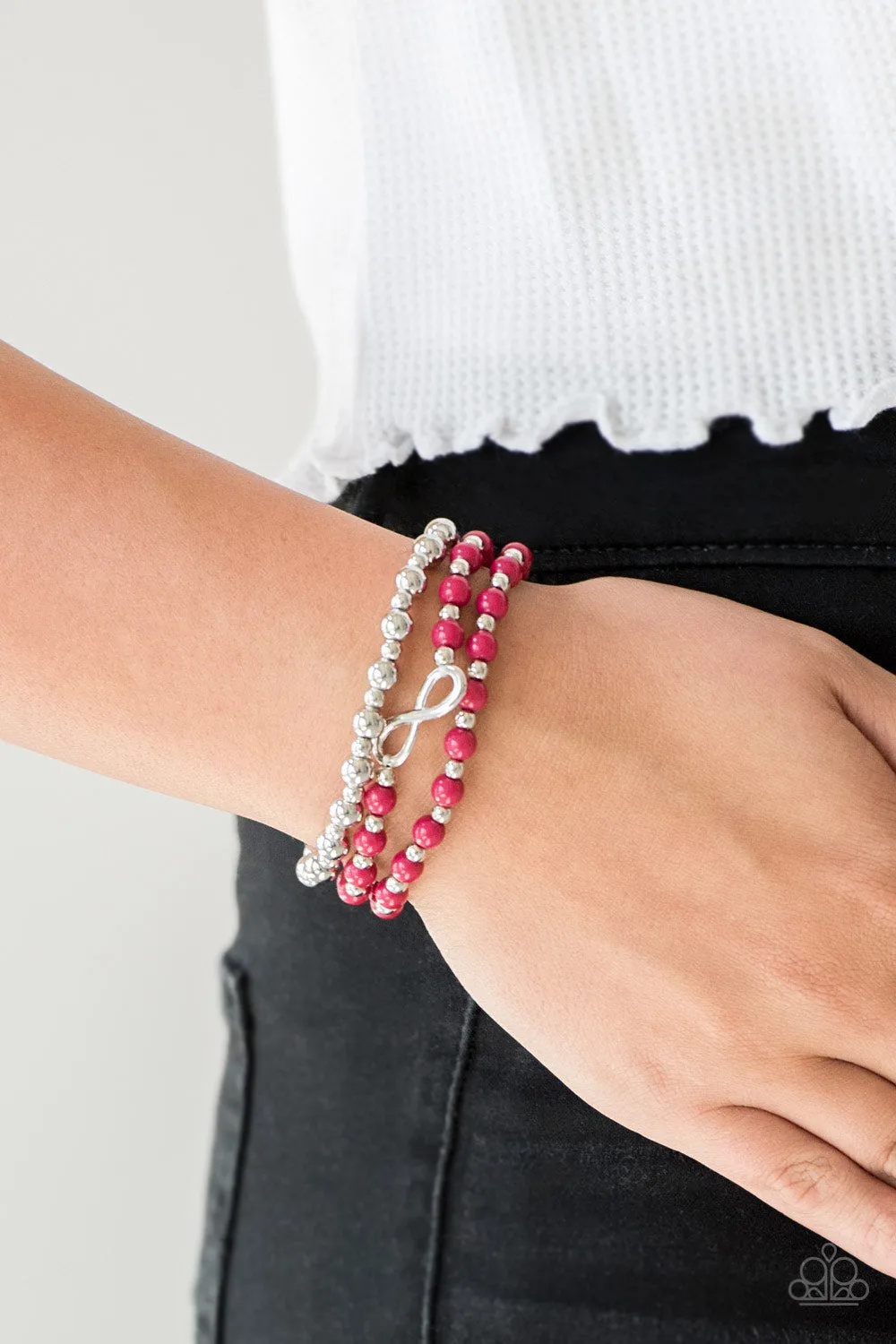 Paparazzi Immeasurably Infinite - Pink Bracelet