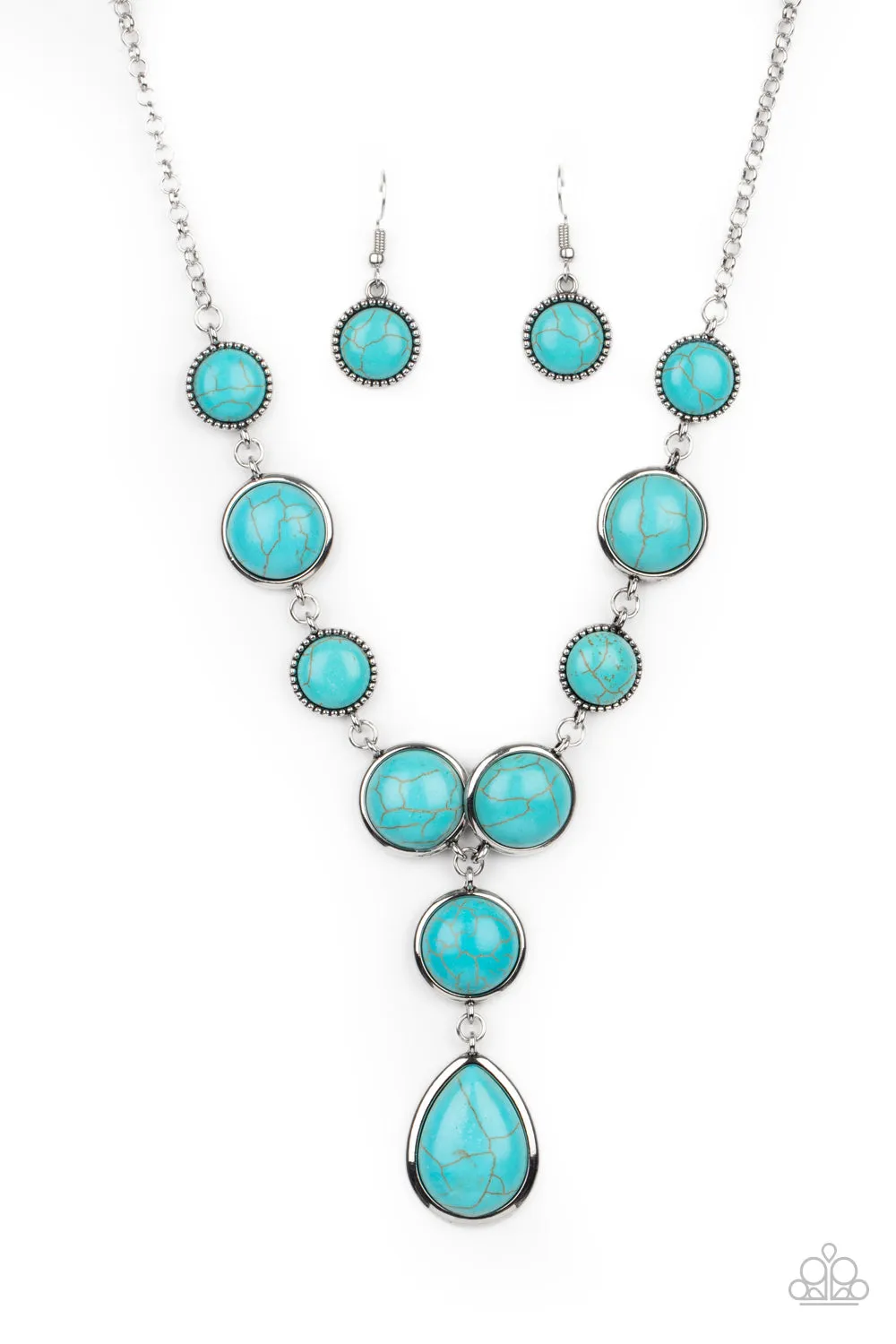 Paparazzi Necklace ~ Terrestrial Trailblazer - Blue Stone Necklace