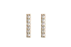 Pave Bar Studs - 6 Stone