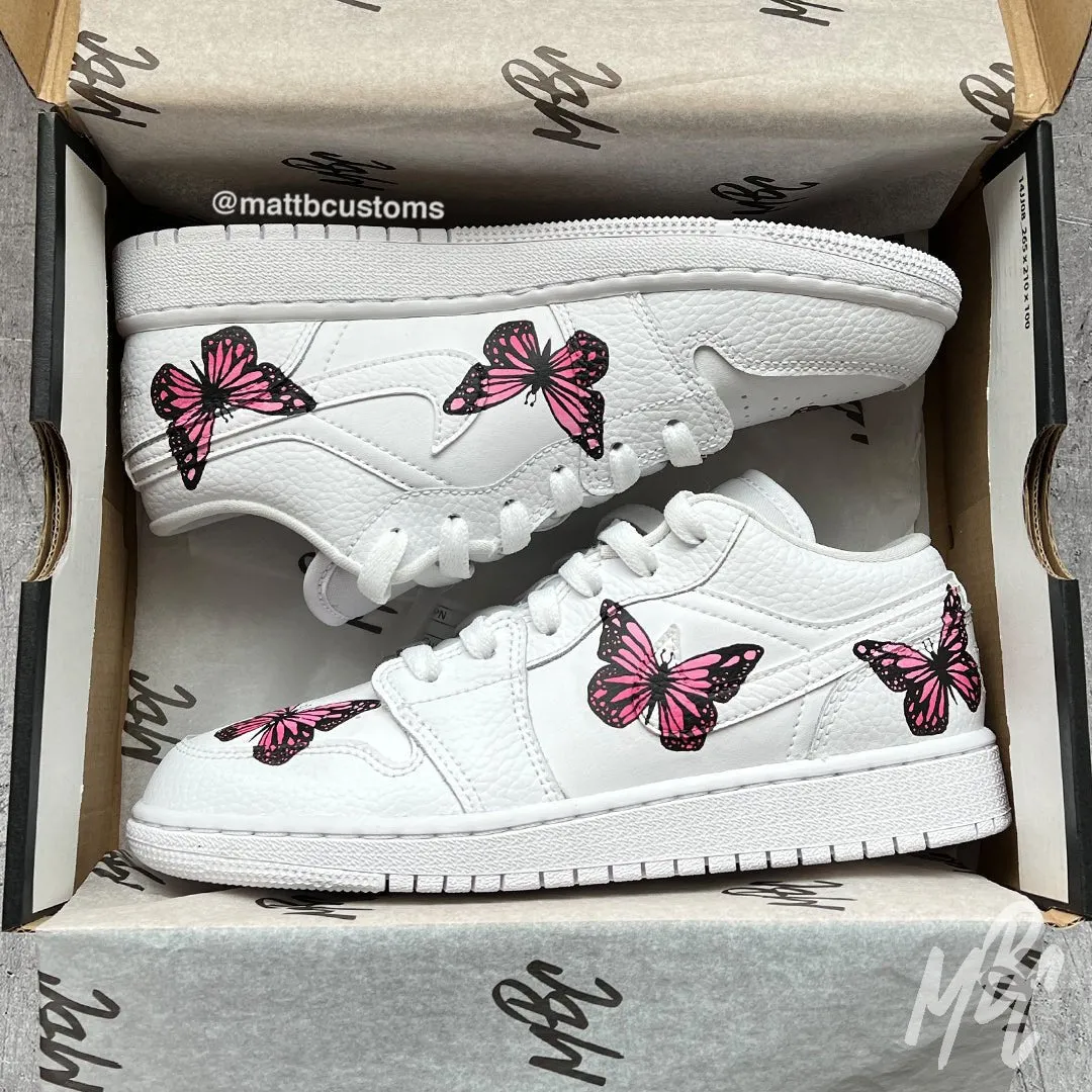 Pink Butterflies - Jordan 1 Low | UK 4