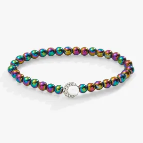 Rainbow Hematite Stretch Bracelet