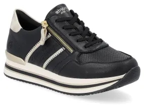 Remonte D1318-01 Womens Leather Lace Up Trainer