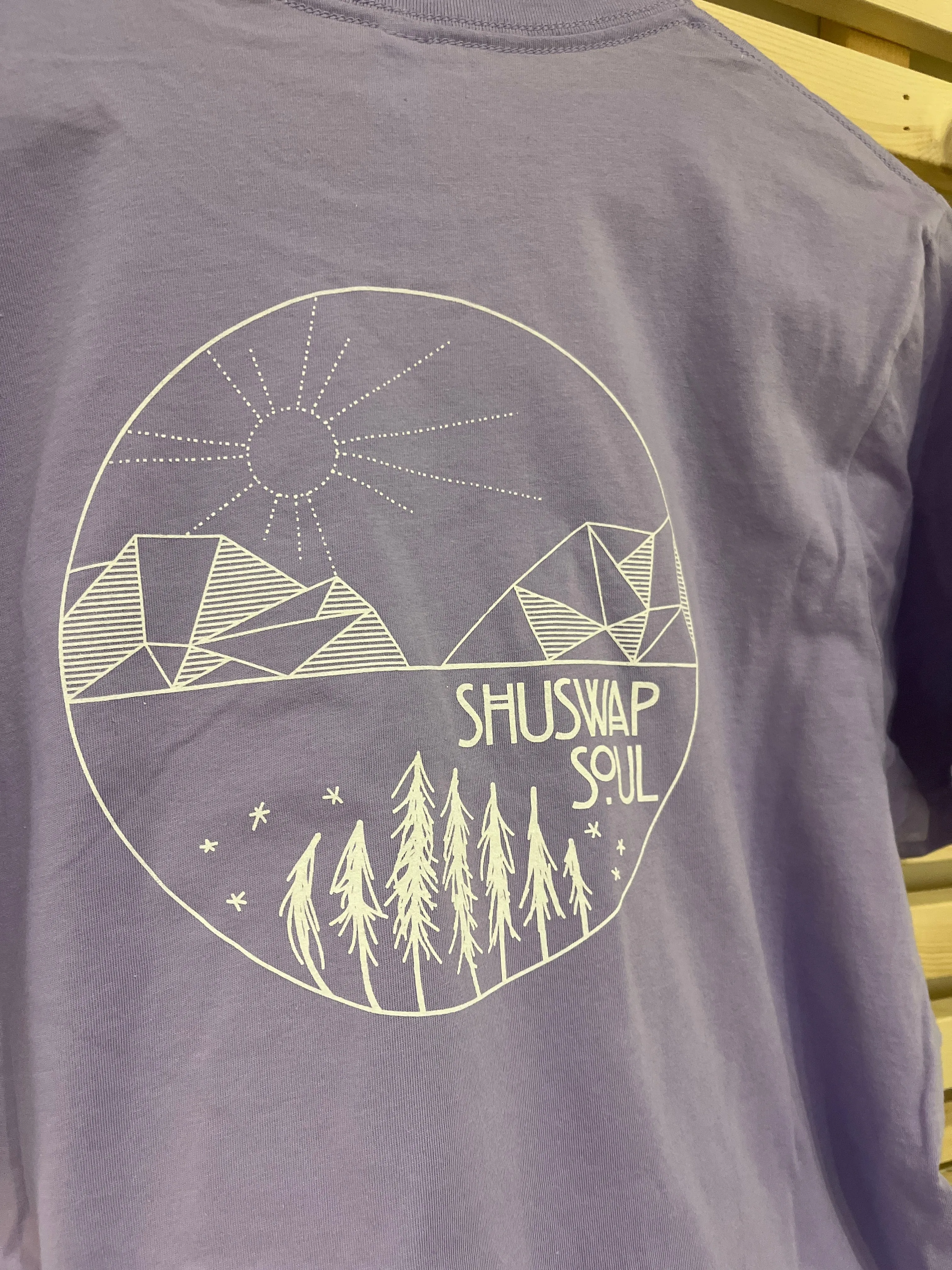 Shuswap Soul Unisex Tee - Lilac with print