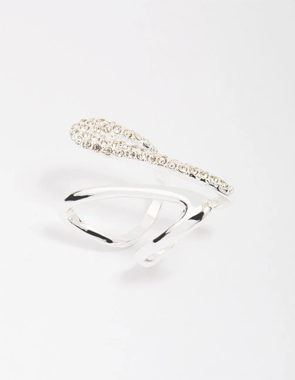 Silver Plated Bling Split Ring