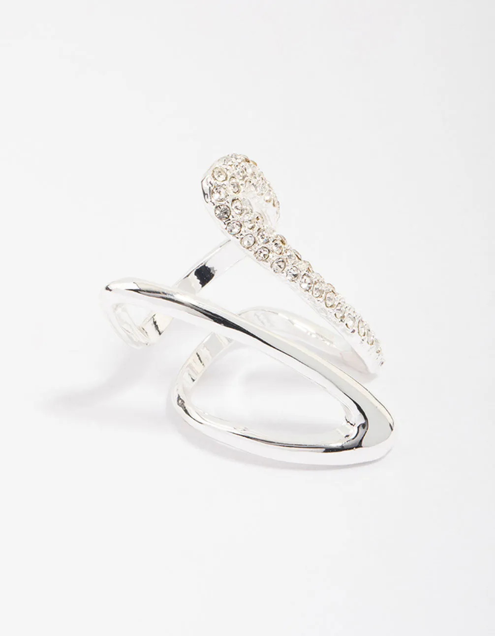 Silver Plated Bling Split Ring