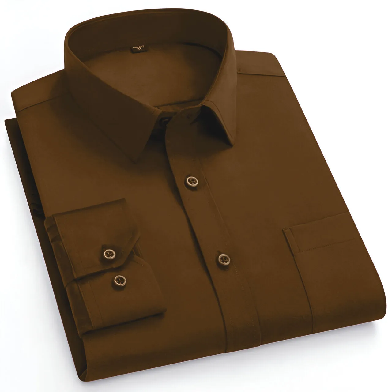 Single Pocket Formal Shirts - Brown