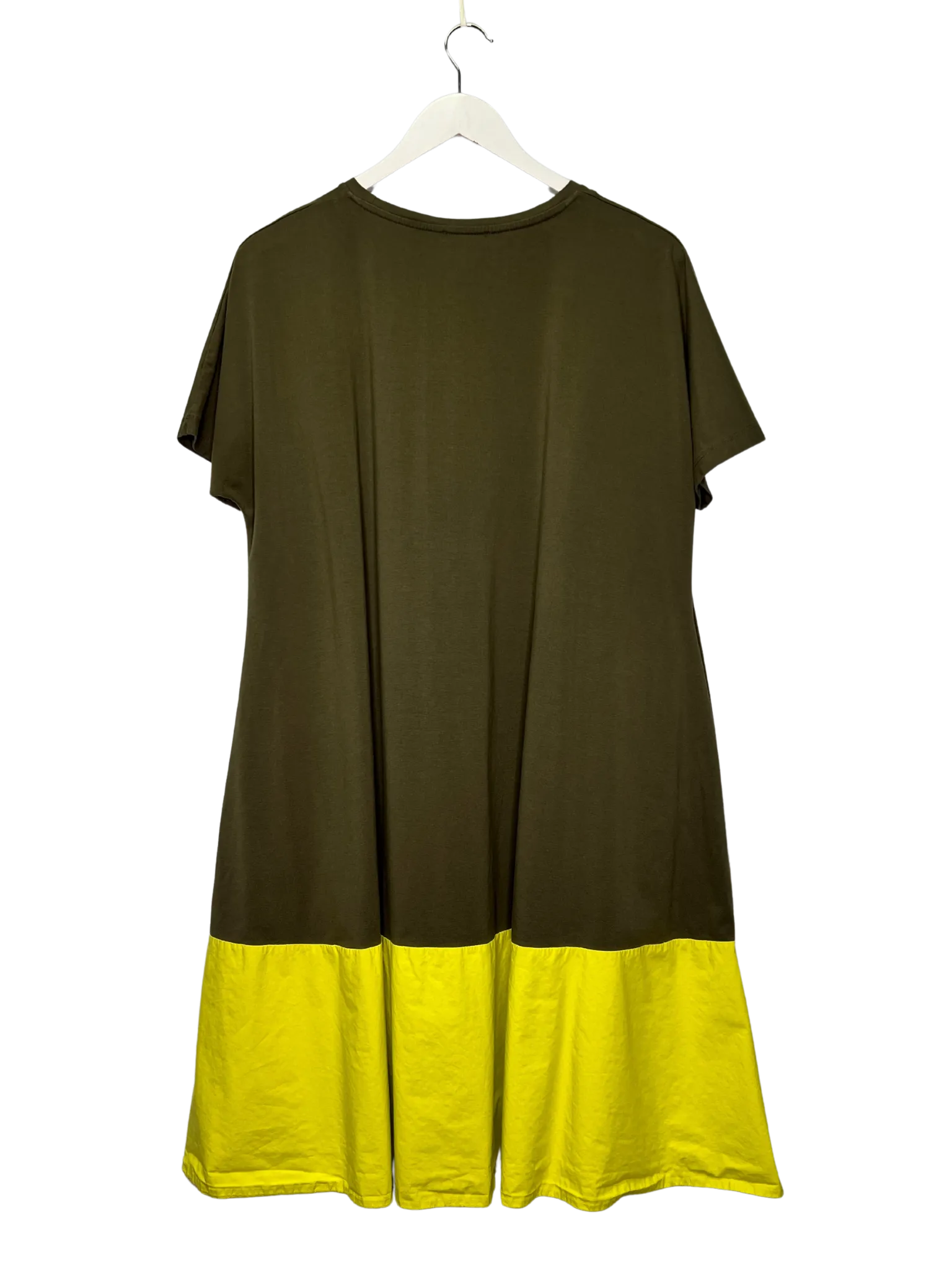 Size L - COS Khaki Contrast Hem T-shirt Dress