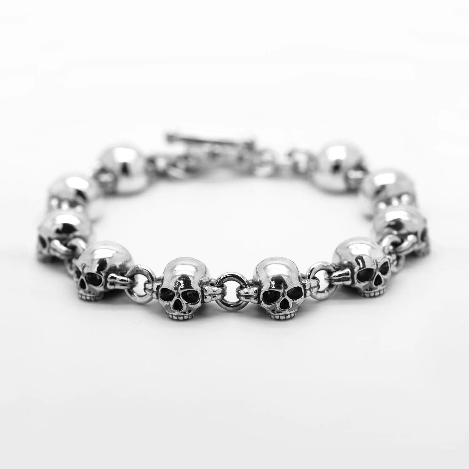 Skull and bones Unisex Bracelet Silver 925