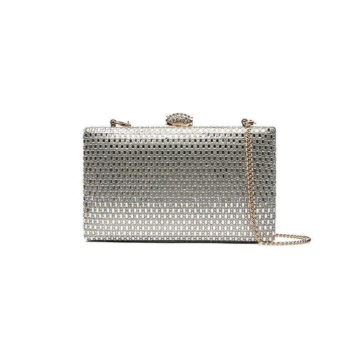 Sparkling Crystal Embellished Clutch AD 120