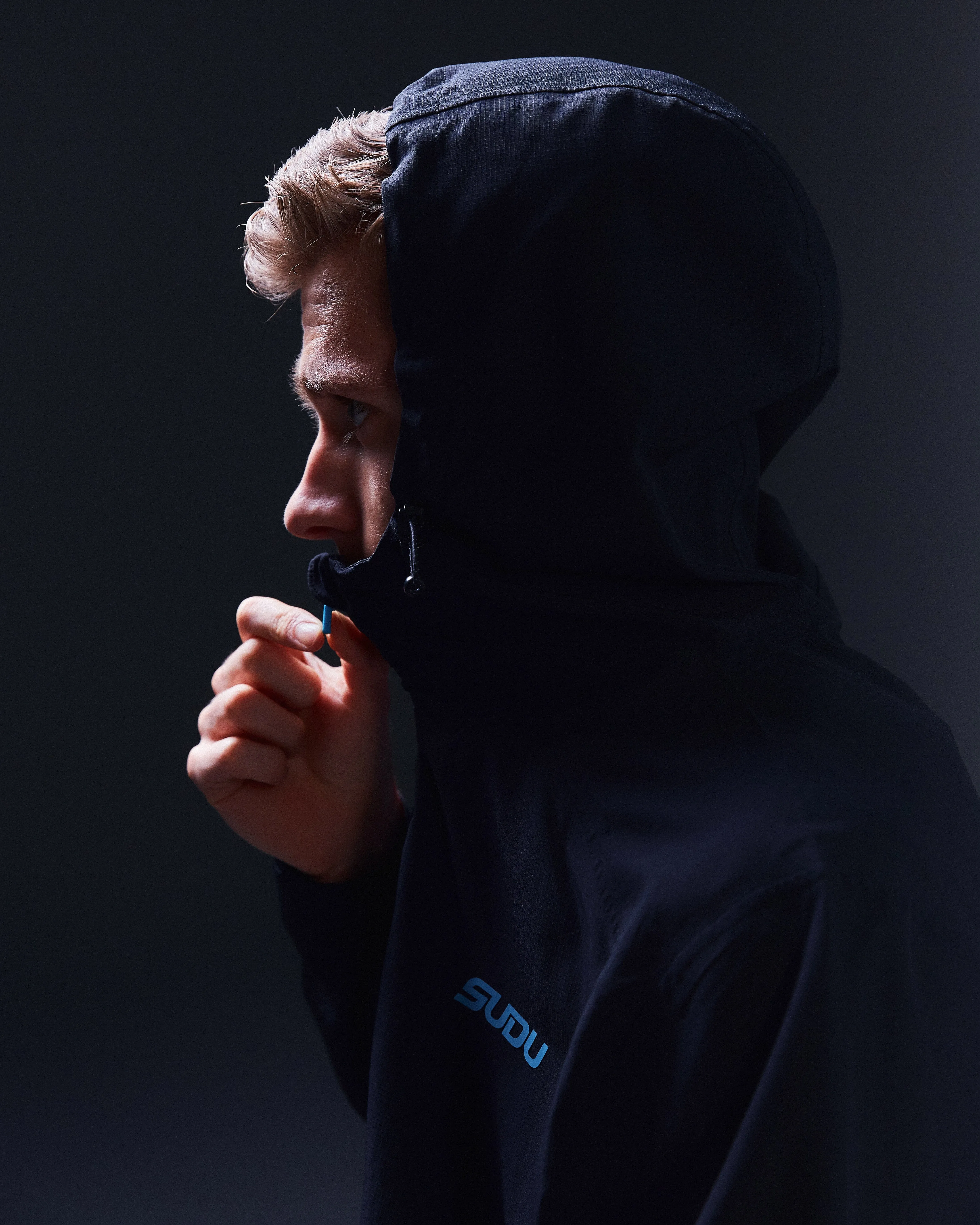 SRJ FZ 01 Run Full Zip Jacket - Black/Light Blue