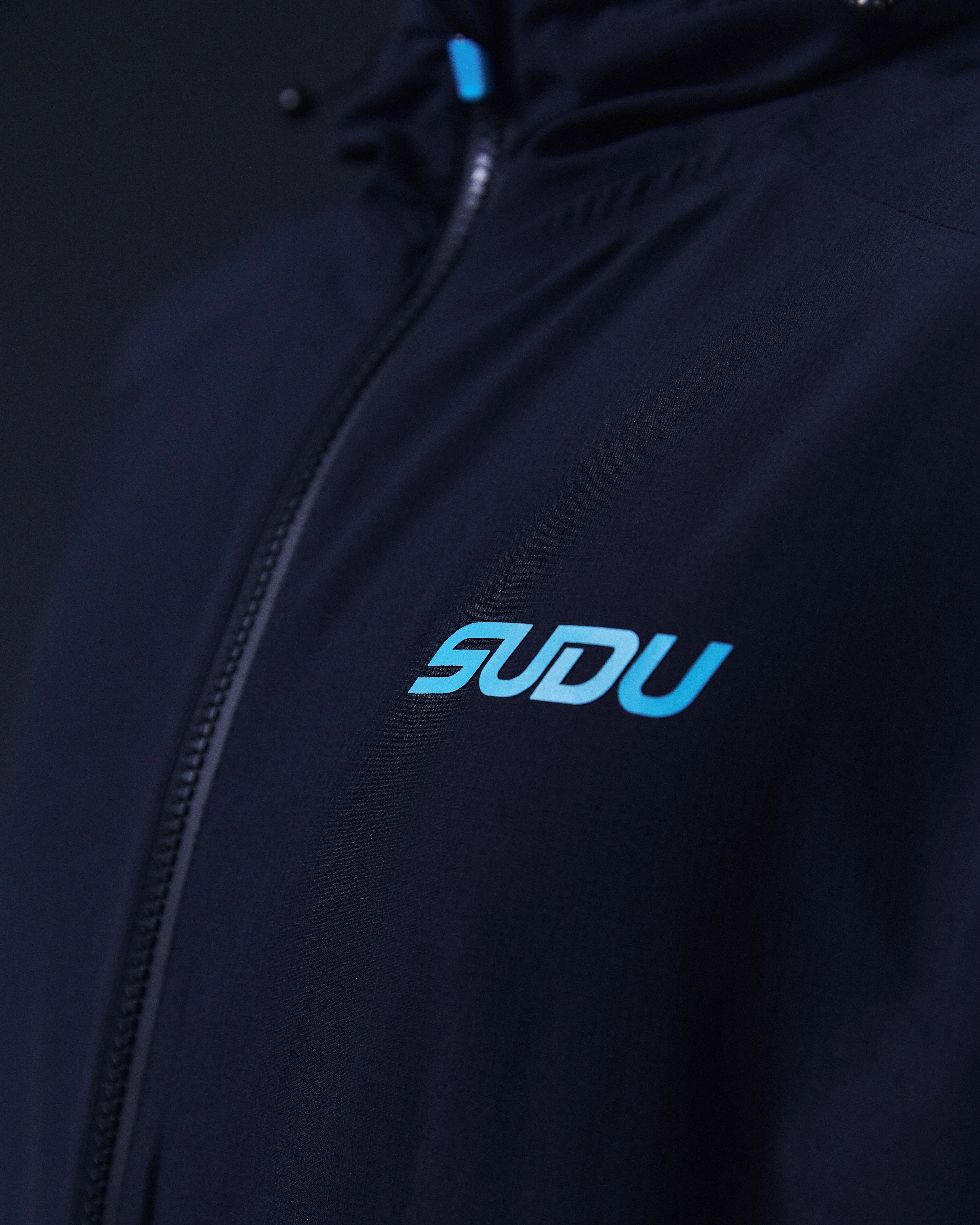 SRJ FZ 01 Run Full Zip Jacket - Black/Light Blue