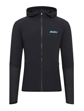 SRJ FZ 01 Run Full Zip Jacket - Black/Light Blue