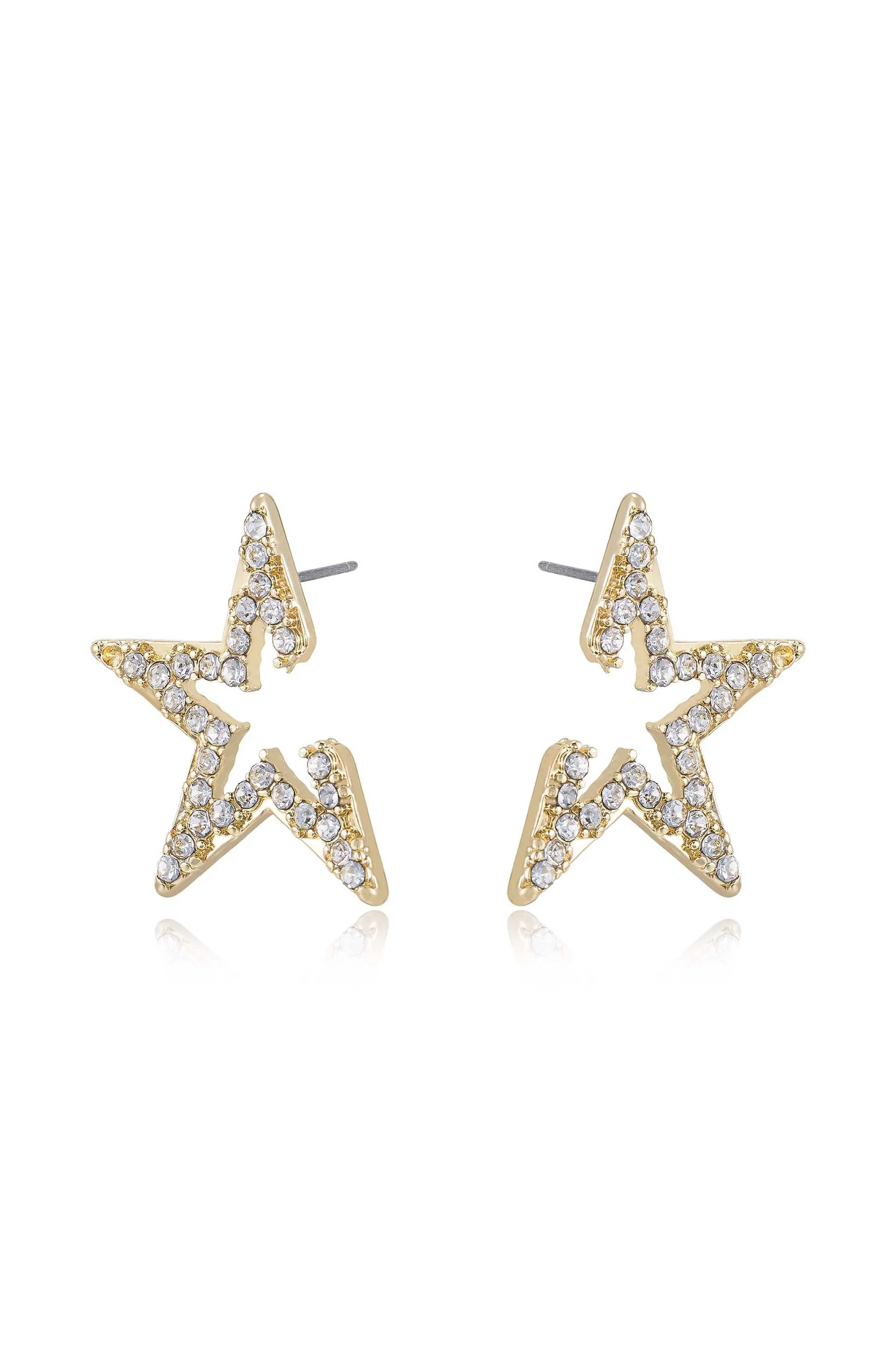 Star Light Crystal Statement Stud Earrings