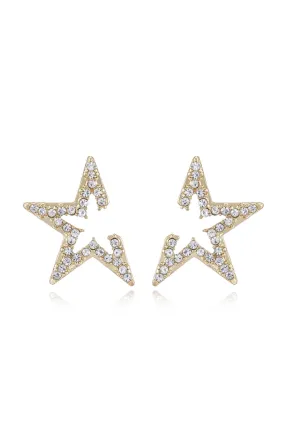 Star Light Crystal Statement Stud Earrings