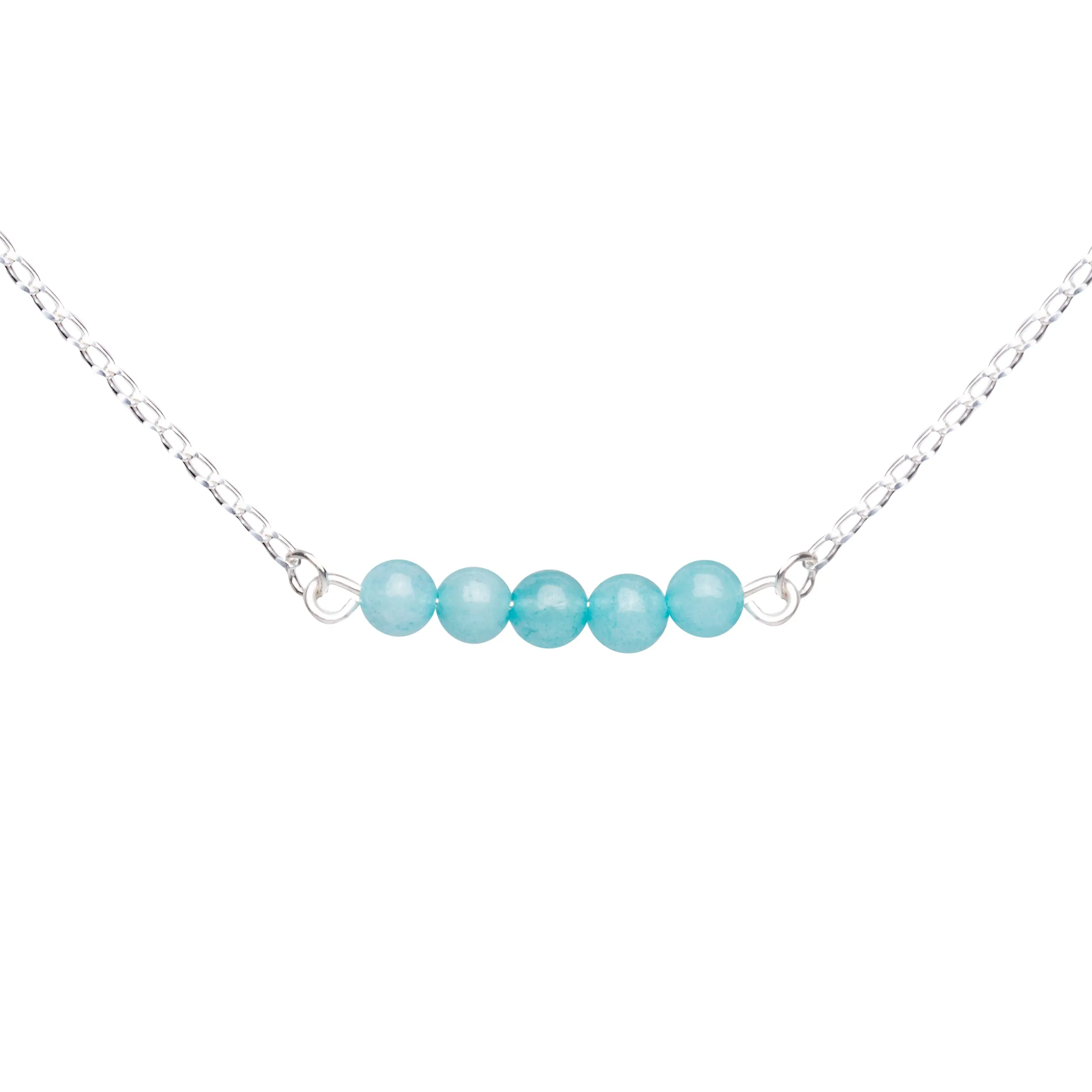 Stone Bar Necklace | Tiffany Blue Agate