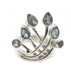 Teer Blue Topaz Gemstone Ring