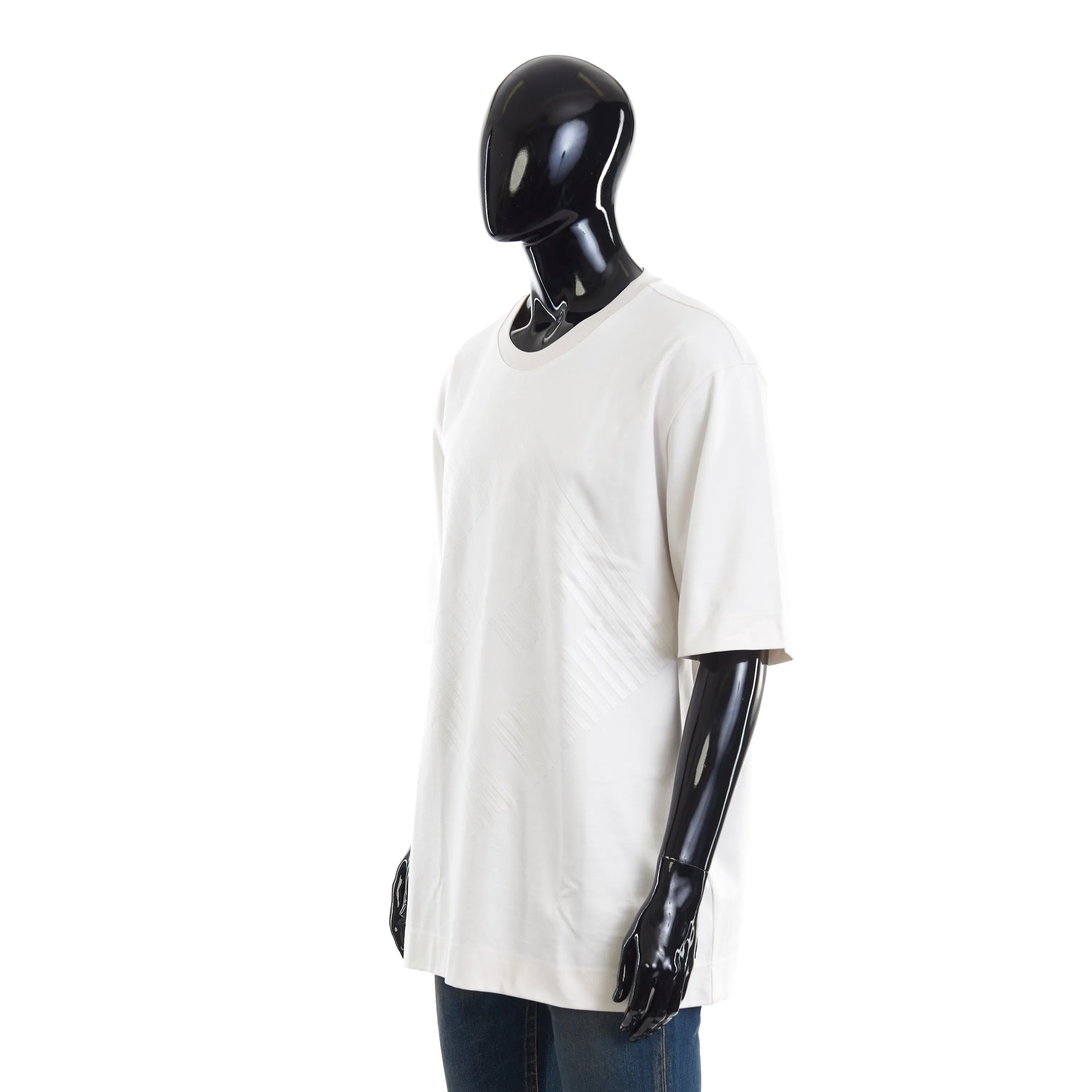 White Fendi Shadow Motif T-Shirt