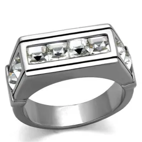 WildKlass Stainless Steel Ring High Polished Men Top Grade Crystal Clear