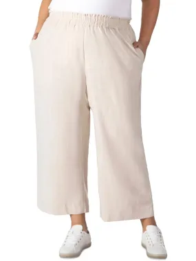 Womens High Rise Stretch Wide Leg Pants