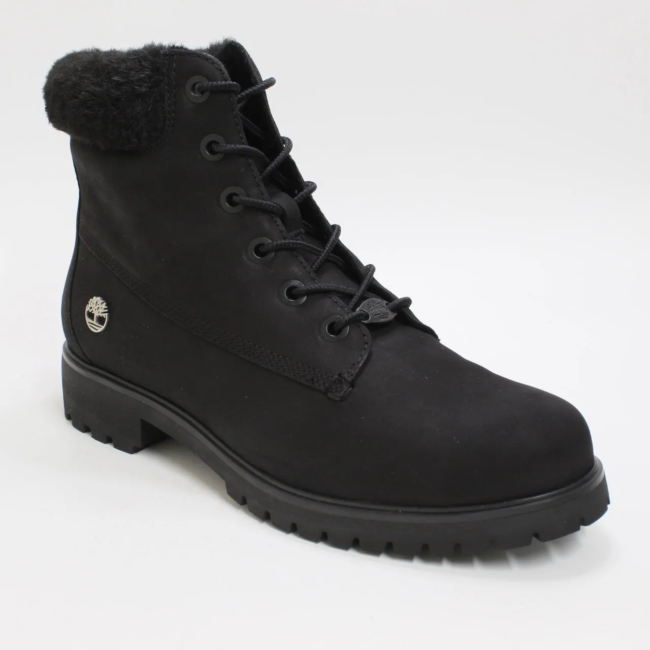 Womens Timberland Lyonsdale Shearling Boots Black